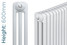 MS-MSWW-B-3-0600-TH - MHS Multisec 3 Column Horizontal Radiator H600mm x W162mm White MS-MSWW-B-3-0600-TH - MHS Multisec 3 Column Horizontal Radiator H600mm x W162mm White